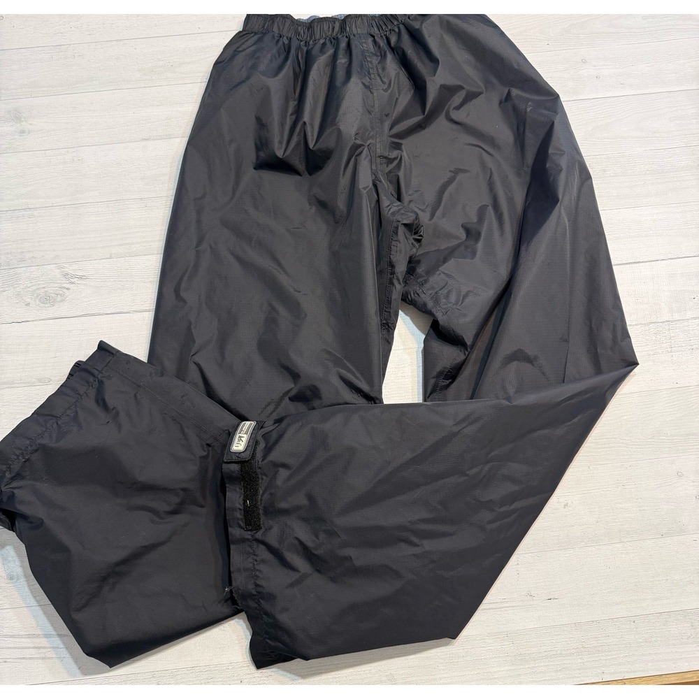 REI kids black rain pants XL 16/18